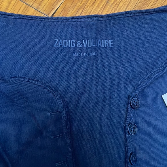 Zadig & Voltaire TUNISIEN NAVY LOVE STRASS T SHIRT TEE SIZE S brand new with tag - Picture 3 of 8
